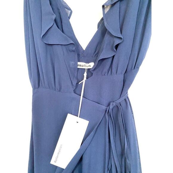 Reformation Peppermint Maxi Dress in Navy size XSP - Picture 12 of 16